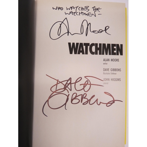 7312 - The Watchmen hardback graphic novel, signed by Alan Moore and Dave Gibbons with Moore adding 