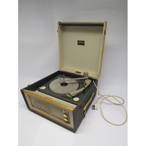 7384 - A 1960s Dansette Bermuda portable record player with Monarch turntable