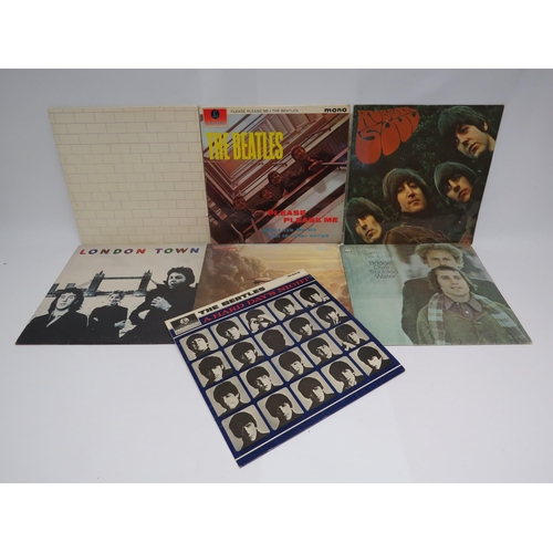 7170 - A group of seven assorted LPs to include PINK FLOYD: 'The Wall' (1C198-63 410/11, Swedish pressing),... 