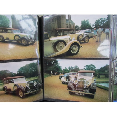 9086 - Three boxes containing photograph albums and loose photos covering vintage classic vehichles includi... 