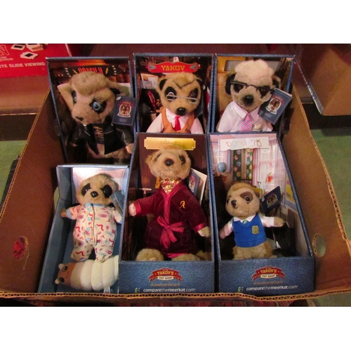 1455 - Six various Meercat toys, boxed