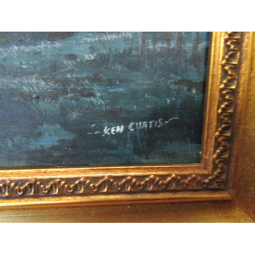 1047 - KEN CURTIS: An acrylic on board 