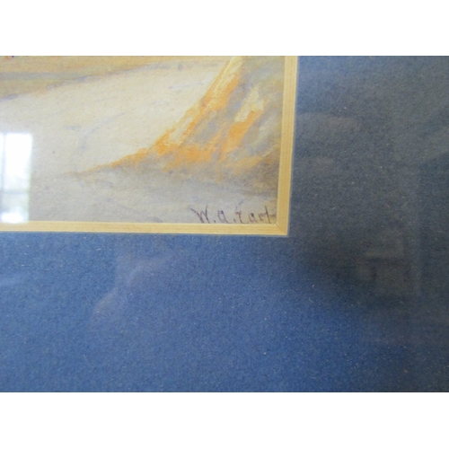 1050 - W.A.EARP: A watercolour of Dutch coastal scene, signed lower right, framed and glazed, 15cm x 23cm i... 