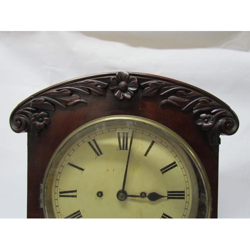 8073 - A 19th Century mahogany cased bracket clock, twin fusee movement with rack strike on a bell, case an... 