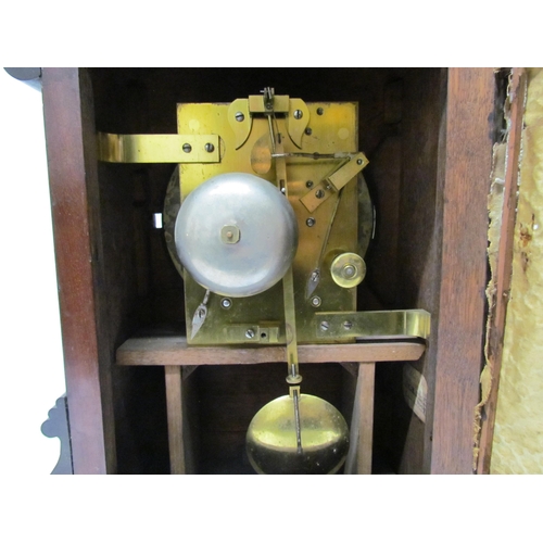 8073 - A 19th Century mahogany cased bracket clock, twin fusee movement with rack strike on a bell, case an... 