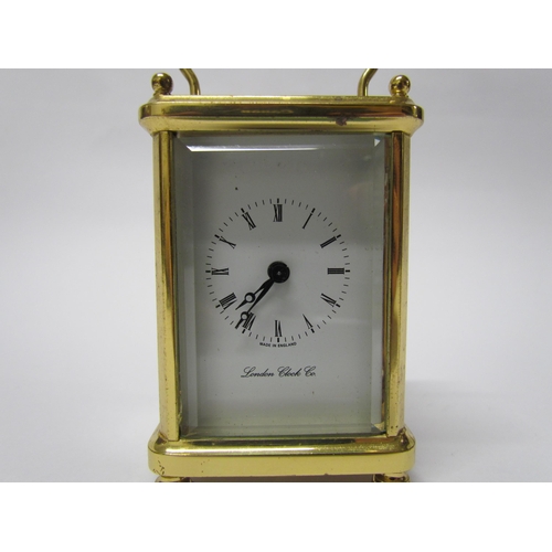 8088 - Two 20th Century miniature carriage timepieces, retailed by London Clock Co and Charles Frodsham (ov... 