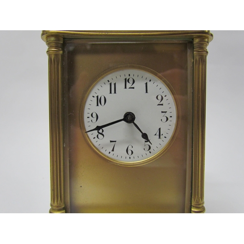 8084 - Two 20th Century brass cased carriage timepieces with Swiss lever platform escapements (both a/f) (2... 