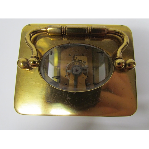 8084 - Two 20th Century brass cased carriage timepieces with Swiss lever platform escapements (both a/f) (2... 