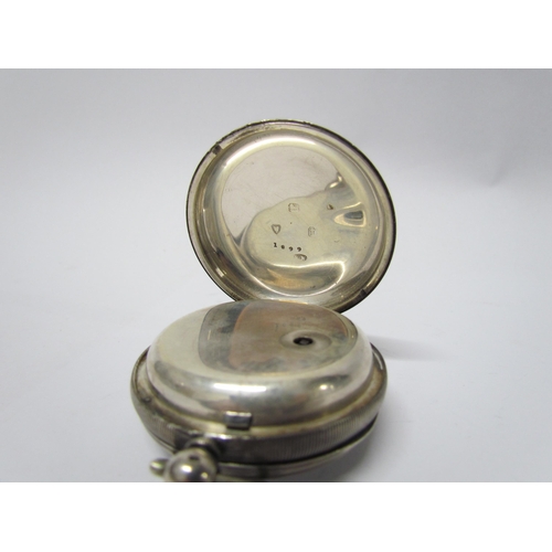 8099 - Two 19th Century open faced pocket watches, one with fusee movement, together with a silver cased Tr... 