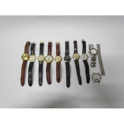 8161 - Ten assorted mechanised and quartz 20th Century wristwatches including Roamer, Rotary, Nivada and Fa... 