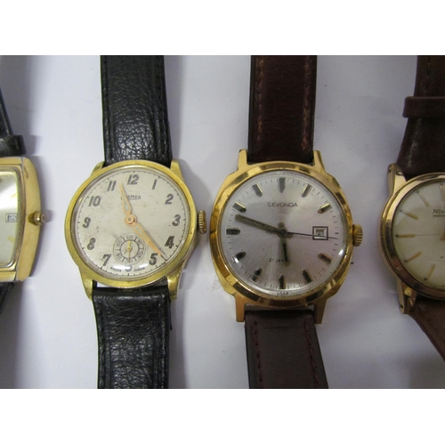 8161 - Ten assorted mechanised and quartz 20th Century wristwatches including Roamer, Rotary, Nivada and Fa... 