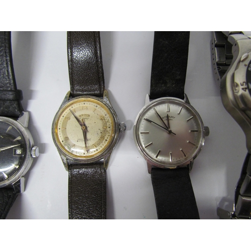 8161 - Ten assorted mechanised and quartz 20th Century wristwatches including Roamer, Rotary, Nivada and Fa... 