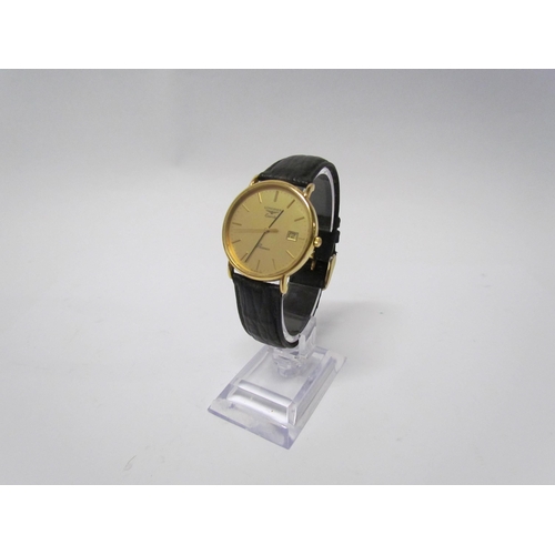 8131 - A Longines Presence quartz wristwatch with gold plated and stainless steel case