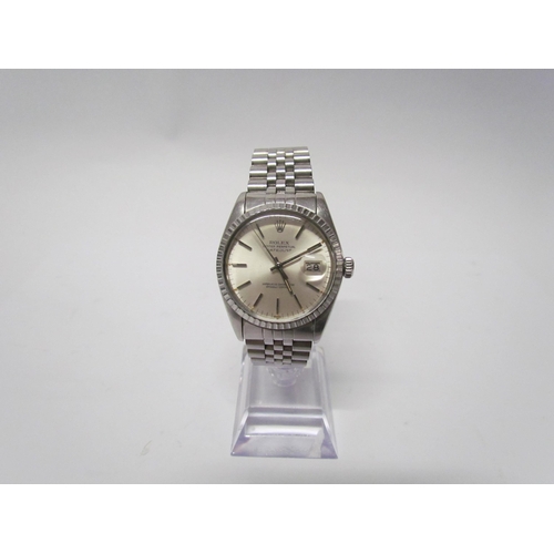 8125 - A Rolex Oyster Perpetual Datejust, stainless steel, with document case, guarantee and booklet, circa... 