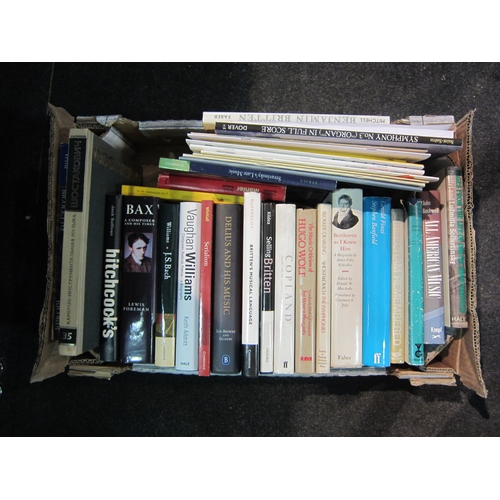 1459 - A box of classical music biographies and other related books, including Vaughan Williams, Benjamin B... 