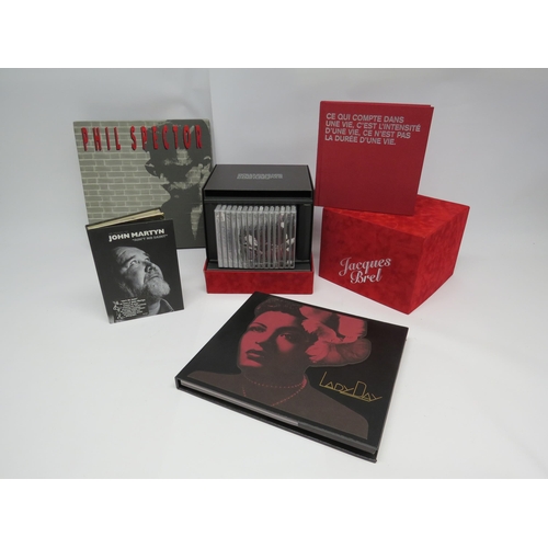 7076 - Four special edition CD box sets comprising JACQUES BREL: 'Boite Velours' limited edition 16xCD set ... 
