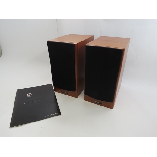 7368 - A pair of PMC (Professional Monitor Company Limited) DB1 bookshelf speakers in cherry wood finish, s... 