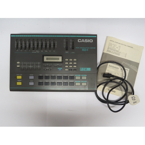 7350 - A Casio RZ-1 digital sampling rhythm composer drum machine with manual and power lead