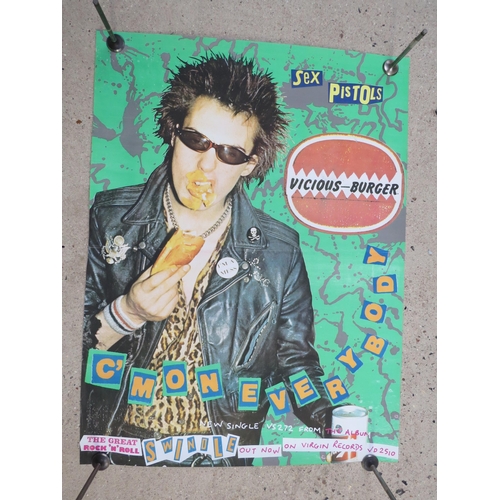 7272 - SEX PISTOLS: Two reproduction The Great Rock N Roll Swindle promotional posters to include 'Young Fl... 