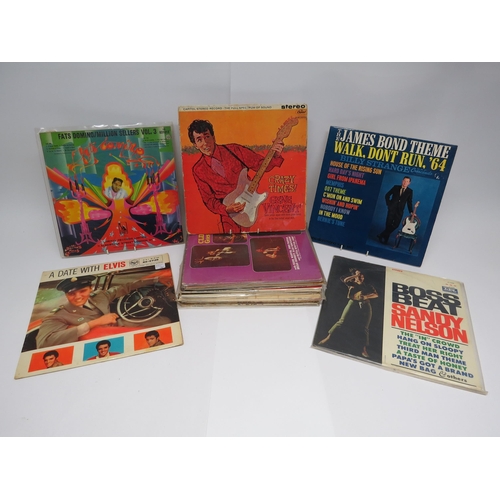7082 - A collection of Rock & Roll, Surf and 1950's and 60's Pop and Beat LPs to include ELVIS PRESLEY: 'A ... 
