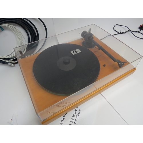 7447 - A Pro-Ject Audio Designs 2.9 turntable in wood finish, fitted with Ortofon 510 Mk II cartridge, with... 