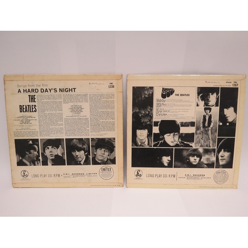 7047 - THE BEATLES: Two original UK mono LPs to include 'Rubber Soul' (PMC 1267, vinyl G+, name written to ... 