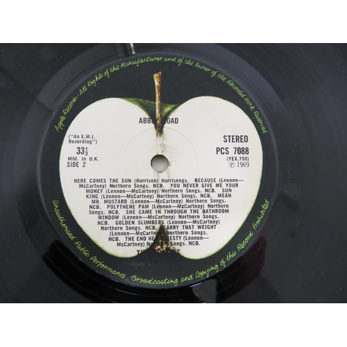 7038 - THE BEATLES: Two original UK stereo LPs to include 'Abbey Road', aligned Apple logo, 'Her Majesty' l... 