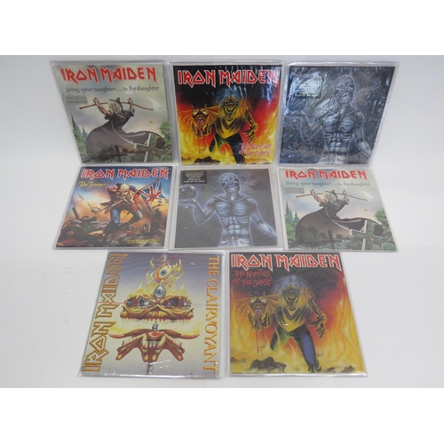 7192 - IRON MAIDEN: A group of eight special edition or coloured vinyl 7