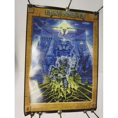 7183 - IRON MAIDEN: Six promotional posters including 'Somewhere Back In time', 'The Trooper', 'The Final F... 