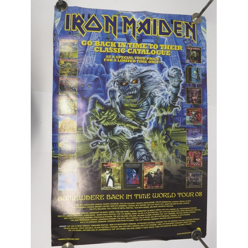 7183 - IRON MAIDEN: Six promotional posters including 'Somewhere Back In time', 'The Trooper', 'The Final F... 