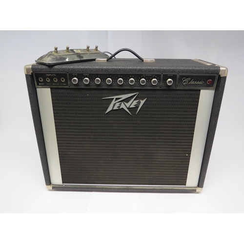 7341 - A Peavey model 212 Classic guitar amplfier with Automixer footswitch