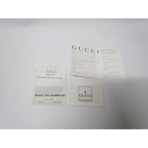 8149 - A lady's Gucci wristwatch, model No.9000L, boxed with paperwork