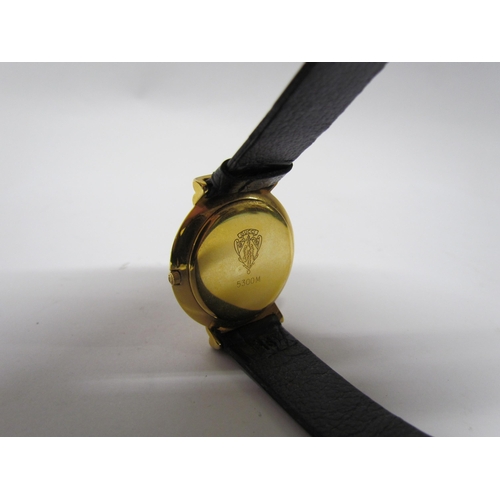 8174 - A lady's Gucci wristwatch model No. 5300M, leather strap and spare, date aperture, boxed with paperw... 