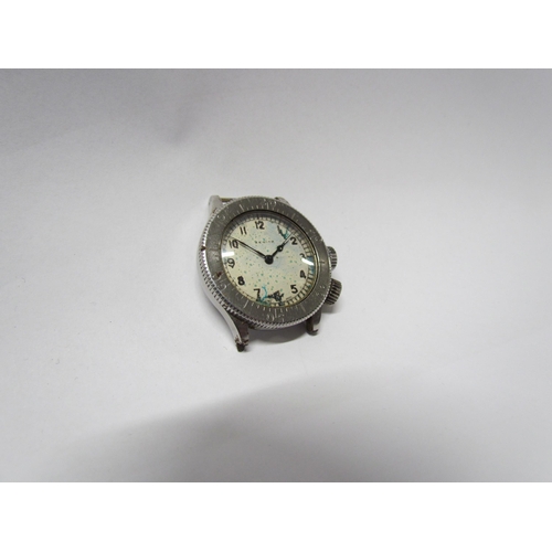 8141 - A WWII RAF Navigator's Mk VIIA wristwatch by Zenith for renovation. The face corroded, stainless ste... 