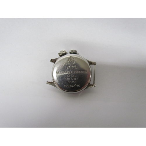 8141 - A WWII RAF Navigator's Mk VIIA wristwatch by Zenith for renovation. The face corroded, stainless ste... 