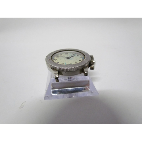 8141 - A WWII RAF Navigator's Mk VIIA wristwatch by Zenith for renovation. The face corroded, stainless ste... 