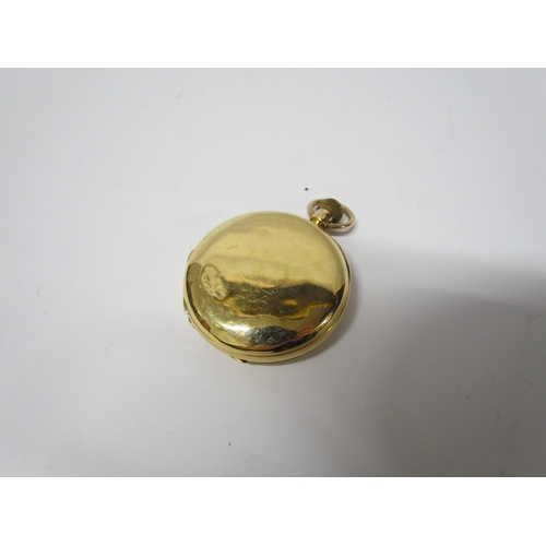 8173 - An 18ct gold H.W.Benson half hunter keyless Ludgate pocket watch, 115g total,  5cm diameter