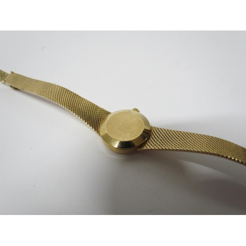 8144 - A lady's Omega 9ct gold wristwatch, baton makers, inside case marked Omega Watch Co 7290, 034, 29.3g