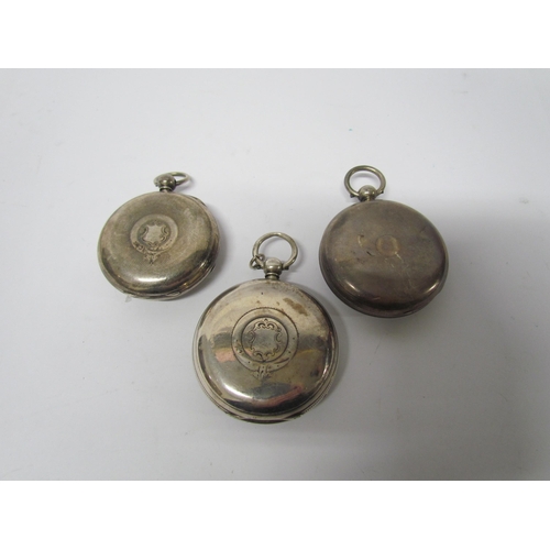 8109 - Three Victorian silver pocket watches including James Tinsky Leigh, Chester 1858. Thomas Massey, Lon... 