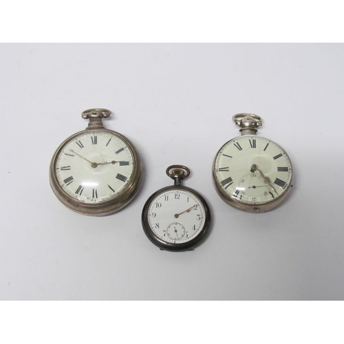 8093 - A Richard Fairey silver pair cased verge pocket watch, London 1825 movement numbered 8006 (hinge to ... 