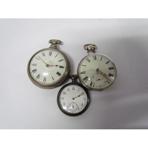 8093 - A Richard Fairey silver pair cased verge pocket watch, London 1825 movement numbered 8006 (hinge to ... 