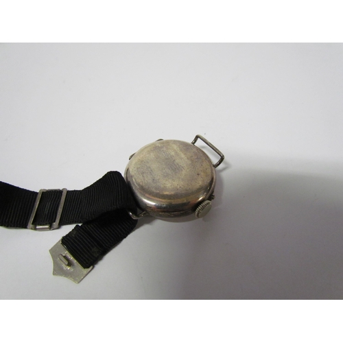 8138 - Two early 20th Century silver watches with silk straps one marked 925 date mark for 1916 the other 9... 