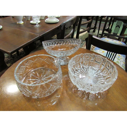 4411 - Five crystal bowls including Edinburgh Scotland and Victorian example (5)    (R) £15