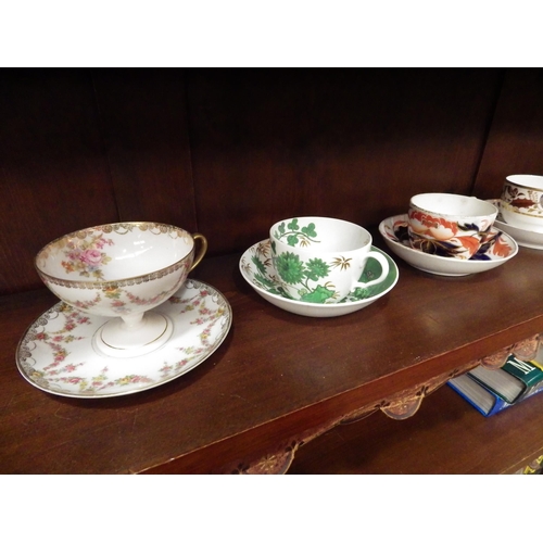 4029 - Seven assorted Victorian cups and saucers, mainly foliate design