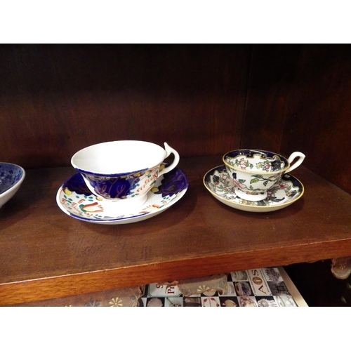 4029 - Seven assorted Victorian cups and saucers, mainly foliate design