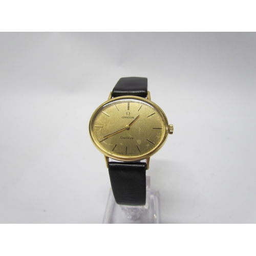 8143 - An Omega Geneve oval face manual wind wristwatch,