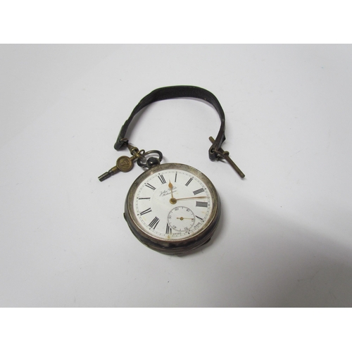 8097 - John White Fakenham silver cased pocket watch, Birmingham 1910. 5cm diameter