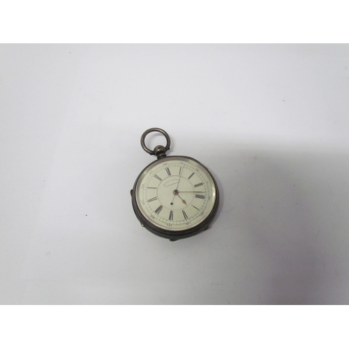 8095 - A Victorian silver cased, centre seconds chronograph pocket watch manufactured in Coventry by James ... 