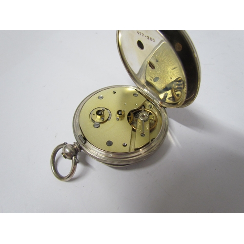 8114 - Three varying size pocket watches including silver cased London 1852, 1860 and one marked 800. Face ... 