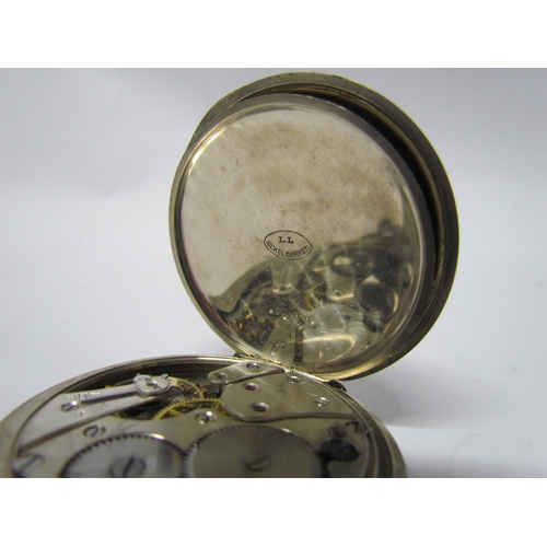 8102 - Two pocket watches including Meteor (face damaged) nickle cased and two Stop watches (damage to one ... 